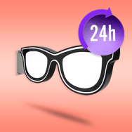 Banderola Luminosa Gafas para ópticas - 24 horas